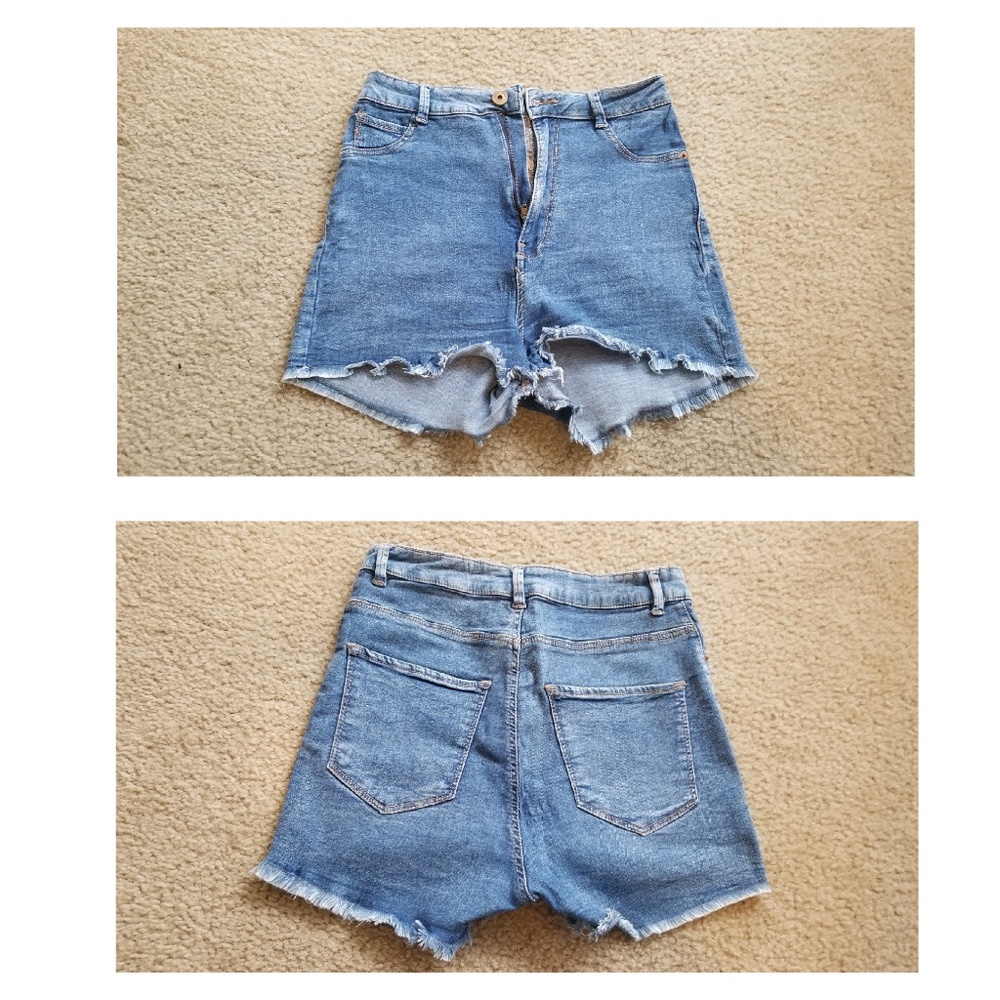 High waist denim shorts